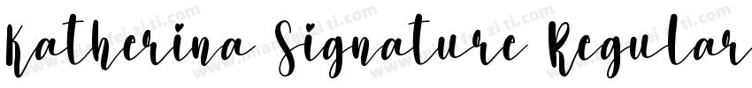 Katherina Signature Regular字体转换